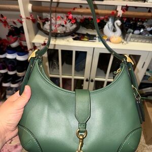 Coach Hamptons Hobo LeatherShoulder Bag with Gold Hardware